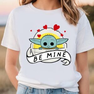 Valentines Womens Shirts Star Wars The Mandalorian The Child Be Mine Valentines Day T Shirt 1