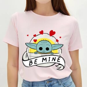 Valentines Womens Shirts Star Wars The Mandalorian The Child Be Mine Valentines Day T Shirt 3