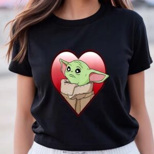 Valentines Womens Shirts Star Wars Valentine Baby Yoda Hug Hear Valentine Shirt 3