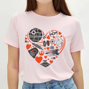 Valentines Womens Shirts Star Wars Valentines Day Galaxy Heart T Shirt 3