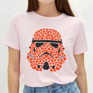 Valentines Womens Shirts Star Wars Valentines Day Stormtrooper Hearts T Shirt 3