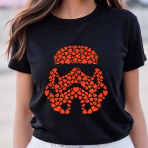 Valentines Womens Shirts Star Wars Valentines Day Stormtrooper Mini Hearts T Shirt 3