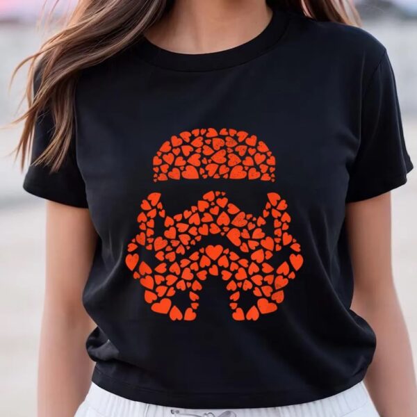 Valentines Womens Shirts, Star Wars Valentine’s Day Stormtrooper Mini Hearts T-Shirt