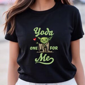 Valentines Womens Shirts Star Wars Valentines Day Yoda One For Me Shirt 3