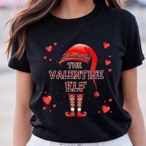 Valentines Womens Shirts The Valentine Elf Valentines Day T Shirt 3