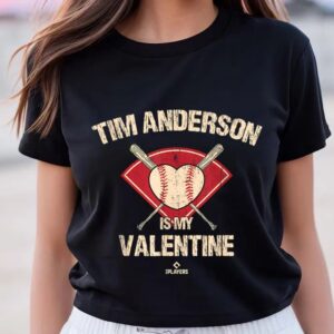 Valentines Womens Shirts Tim Anderson is My Valentine Chicago Baseball Player T Shirt 3