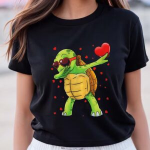 Valentines Womens Shirts Turtle Funny Dab Dance Valentine Day Turtle Lover T Shirts 1