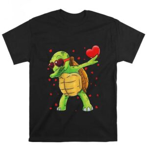 Valentines Womens Shirts Turtle Funny Dab Dance Valentine Day Turtle Lover T Shirts 3