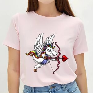 Valentines Womens Shirts Unicorn Valentines Day Cupid T Shirt 3