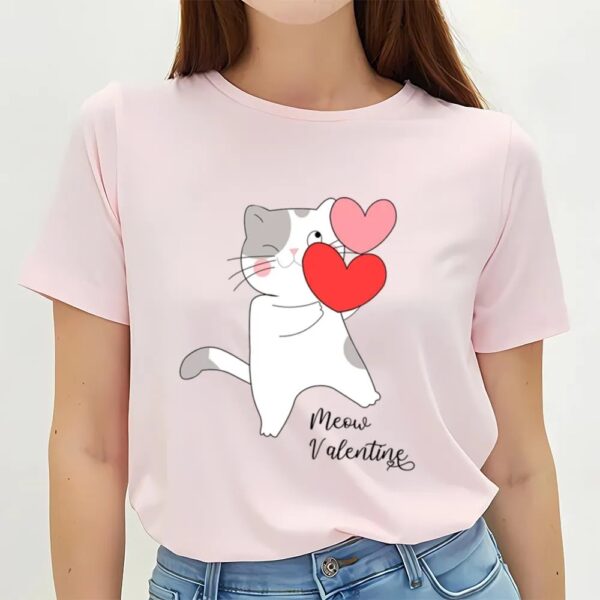 Valentines Womens Shirts, Valentine Cat Gift For Lover T-Shirt