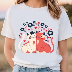 Valentines Womens Shirts Valentine Cat T Shirt Gift For Lover 3