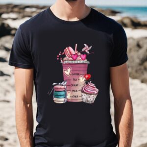 Valentines Womens Shirts Valentine Coffee Lover Heart Women Girl Valentines Day Shirt 1