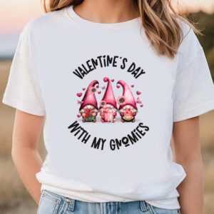 Valentines Womens Shirts Valentine Day With My Gnomies T shirt 1