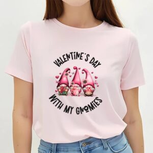 Valentines Womens Shirts Valentine Day With My Gnomies T shirt 3