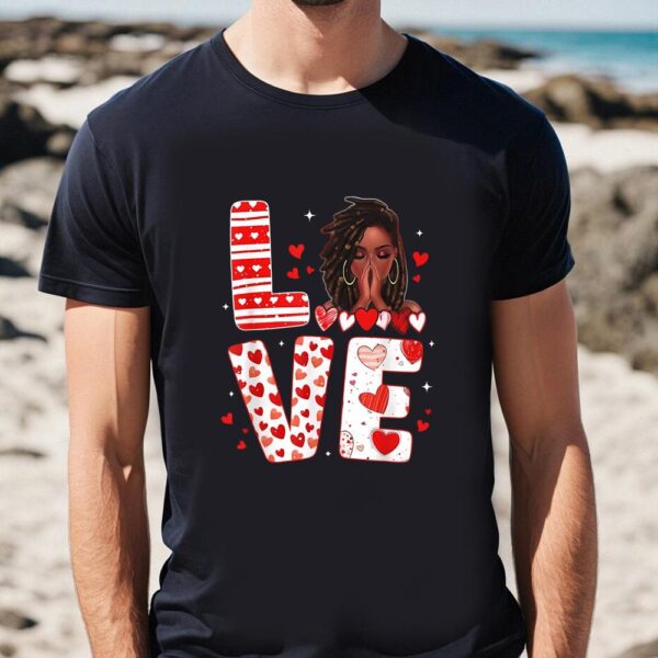 Valentines Womens Shirts, Valentine Days Black African American Costume Melanin Women Shirt