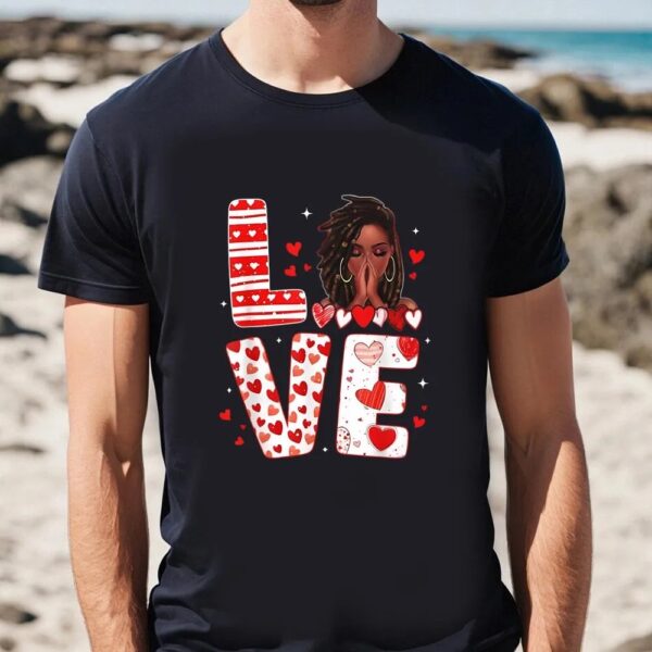 Valentines Womens Shirts, Valentine Days Black African American Costume Melanin Women Shirt