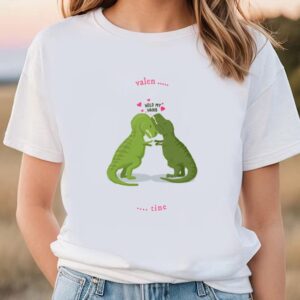 Valentines Womens Shirts Valentine Dinosaur T Shirt 1