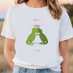 Valentines Womens Shirts Valentine Dinosaur T Shirt 2