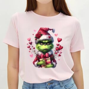 Valentines Womens Shirts Valentine Grinch With Hearts Valentine Shirt 3