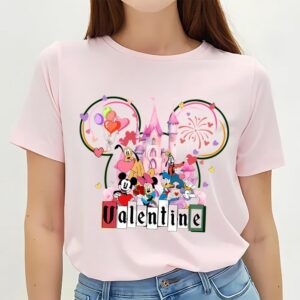 Valentines Womens Shirts Valentine Mouse Couple Disney Castle Love Valentines Day Shirt 1