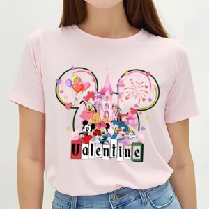 Valentines Womens Shirts Valentine Mouse Couple Disney Castle Love Valentines Day Shirt 2