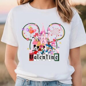 Valentines Womens Shirts Valentine Mouse Couple Disney Castle Love Valentines Day Shirt 3