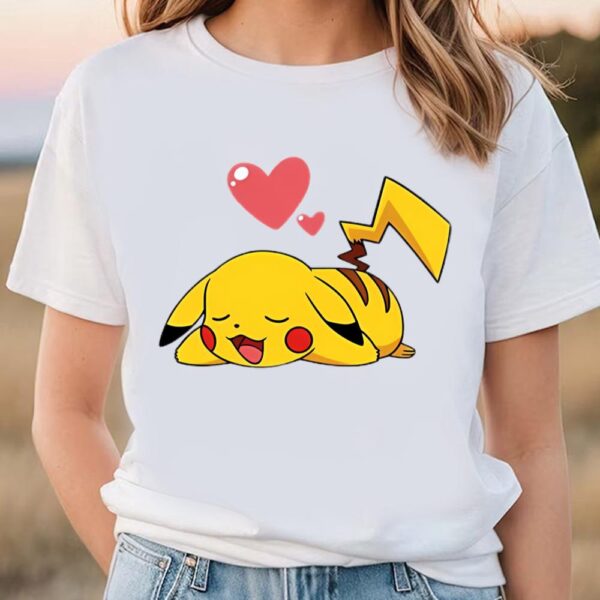 Valentines Womens Shirts, Valentine Pikachu With Love Pokemon Valentine T-Shirt