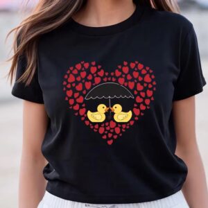 Valentines Womens Shirts Valentine Rubber Ducks T shirts Heart Rain Gifts 3