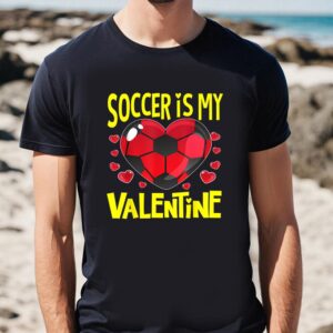 Valentines Womens Shirts, Valentine Shirts For Girls Gifts Soccer Heart Women Kids T-shirt