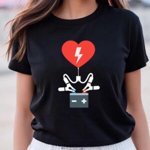 Valentines Womens Shirts Valentine Tee Charging Heart Battery Valentine T Shirt 3