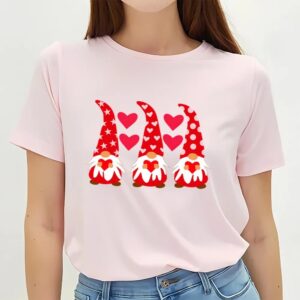 Valentines Womens Shirts Valentine red Gnomes Holding Hearts Valentine Day Gnome T Shirt 3