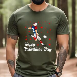 Valentines Womens Shirts Valentines Day American Football Or Rugby Lover Gift T Shirt 3