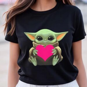 Valentines Womens Shirts Valentines Day Baby Yoda Heart Funny Shirt 3