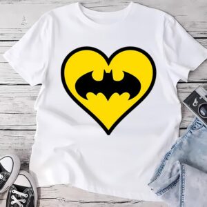 Valentines Womens Shirts Valentines Day Batman Heart Logo T Shirt 1