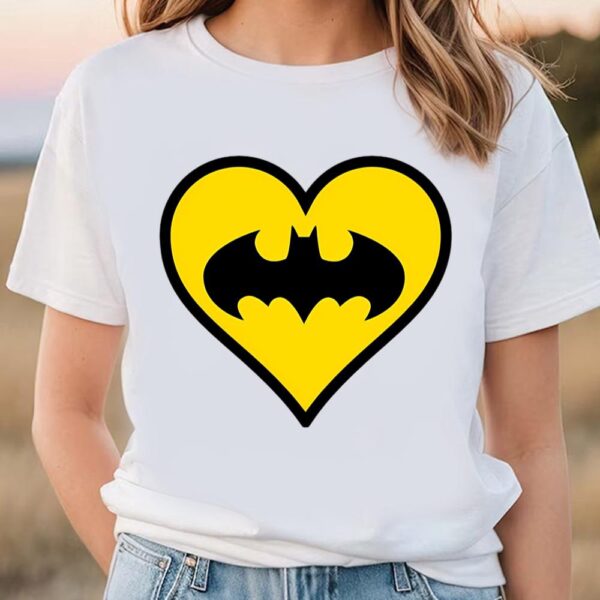 Valentines Womens Shirts, Valentine’s Day Batman Heart Logo T-Shirt