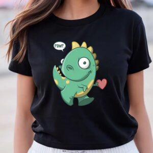 Valentines Womens Shirts Valentines Day Cute Dinosaur Rawr T Shirt 3