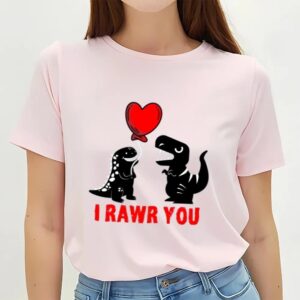 Valentines Womens Shirts Valentines Day Dinosaur T Rex T shirt 3