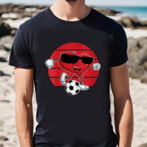 Valentines Womens Shirts Valentines Day Heart Kicking A Soccer Ball Cool Funny Sport T Shirt 1