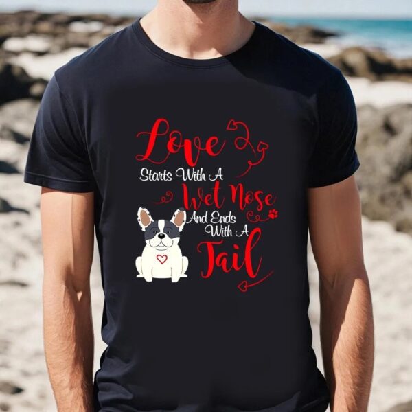 Valentines Womens Shirts, Valentines Day Love My Dog T-Shirt