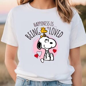 Valentines Womens Shirts Valentines Day Snoopy Happiness Is Being Loved T Shirt 1