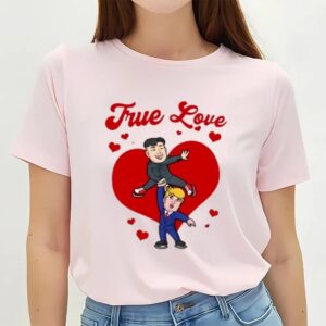 Valentines Womens Shirts Valentines Day Trump Kim Jong Un True Love T Shirt 3