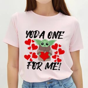 Valentines Womens Shirts Valentines Day Yoda One For Me Shirt 3