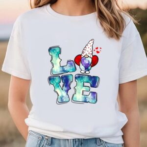 Valentines Womens Shirts Valentines Gnomes Tie Dye Love Valentines Gnomes Heart T Shirt 2