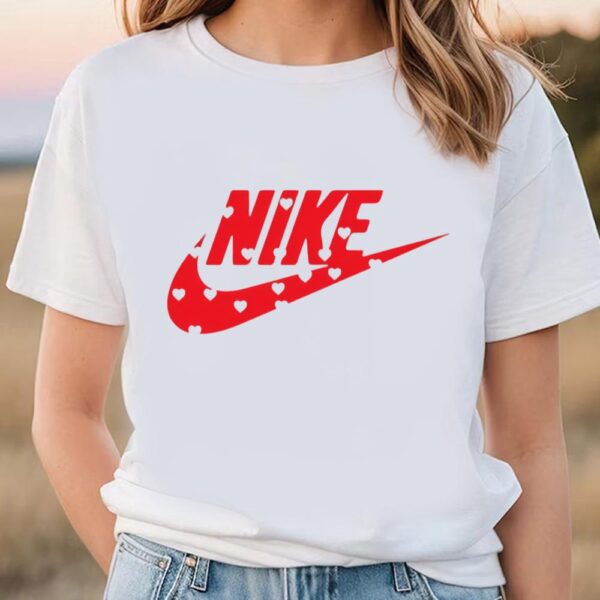 Valentines Womens Shirts, Valentines Swoosh Shirt, Nike Valentines Day T-shirt