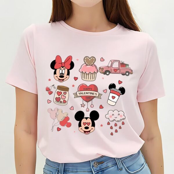 Valentines Womens Shirts, Vintage Mickey Minnie Valentine Shirt, Disney Snacks Shirt Valentine Shirt