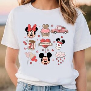 Valentines Womens Shirts Vintage Mickey Minnie Valentine Shirt Disney Snacks Shirt Valentine Shirt 3