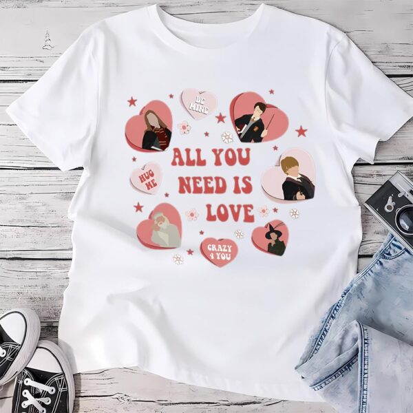 Valentines Womens Shirts, Wizarding Characters Harry Potter Valentine Love Shirt