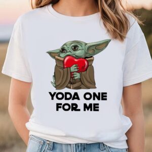 Valentines Womens Shirts Yoda One For Me Baby Yoda Hugs Heart Star Wars Valentine Men Women T shirt 1