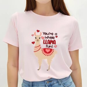 Valentines Womens Shirts You Are A Whole Llama Fun Valentines Day Shirt 3