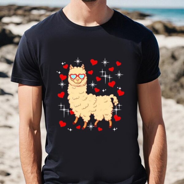 Valentines Womens Shirts, You Are A Whole Llama Valentines Day Shirt